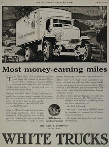 1924 Ad Vintage White Truck Roll Call Cleveland Ohio - ORIGINAL TRUCKS