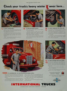 1958 Ad International Truck Triple Diamond Service - ORIGINAL ADVERTISING TRUCKS