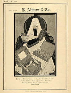 1927 Ad B. Altman Traveling Shaving Kit Jewelry Box - ORIGINAL ADVERTISING TRV1