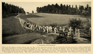 1928 Print Dalecarlian Marriage Procession Sweden - ORIGINAL HISTORIC IMAGE TRV1