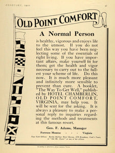 1920 Ad Hotel Chamberlin Old Point Comfort Virginia - ORIGINAL ADVERTISING TRV1
