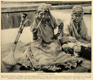 1928 Print India Kashmir Ceremonies Nautch Dancers - ORIGINAL HISTORIC TRV1
