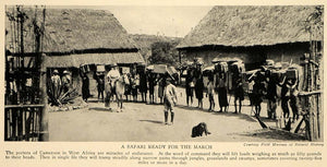 1928 Print Porters Burden Bearers Cameroon West Africa ORIGINAL HISTORIC TRV1