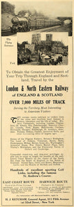 1923 Ad London North Eastern Railway Train Tour Routes - ORIGINAL TRV1