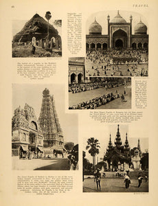 1919 Article India Temple Shrines Buddhist Hindu Mosque - ORIGINAL TRV1