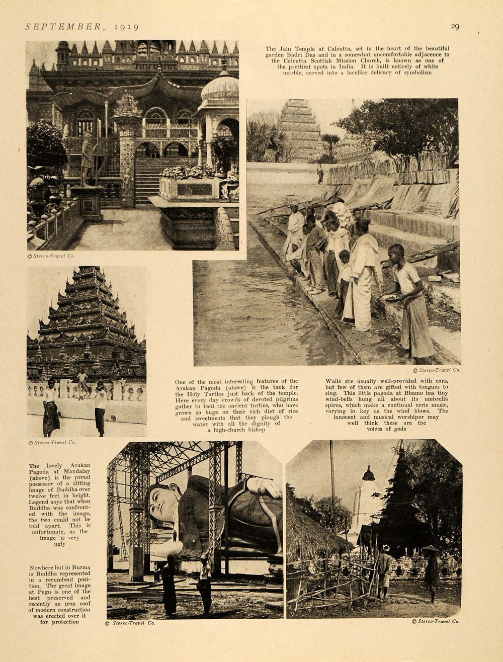 1919 Article India Temple Shrines Buddhist Hindu Mosque - ORIGINAL TRV1