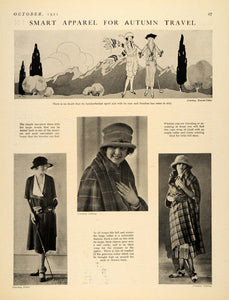 1921 Article Autumn Travel Fashion Dress Clothing Girl
