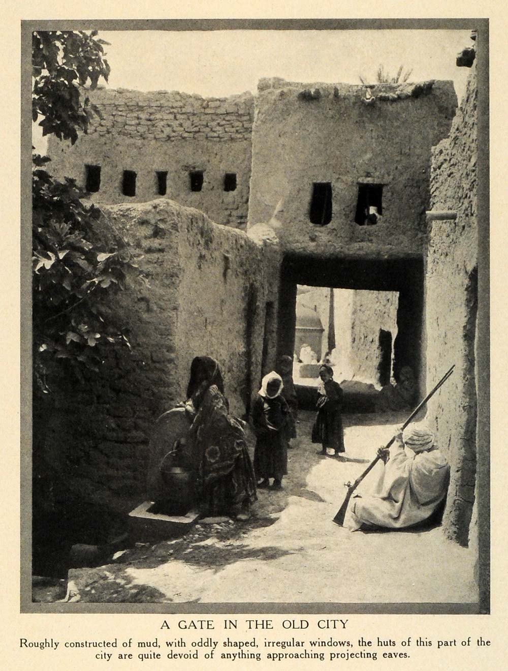 1912 Print Biskra Algeria Hut Architecture Gate Construction Arabian TRV1