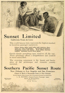 1912 Ad Sunset Pacific Limited Train Route California Alternative TRV1