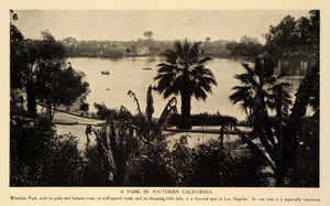 1912 Print Westlake MacArthur Park California Landscape Los Angeles Banana TRV1