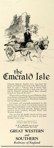 1929 Ad Great Western Southern Railways England Emerald Isle Edmund Spenser TRV1