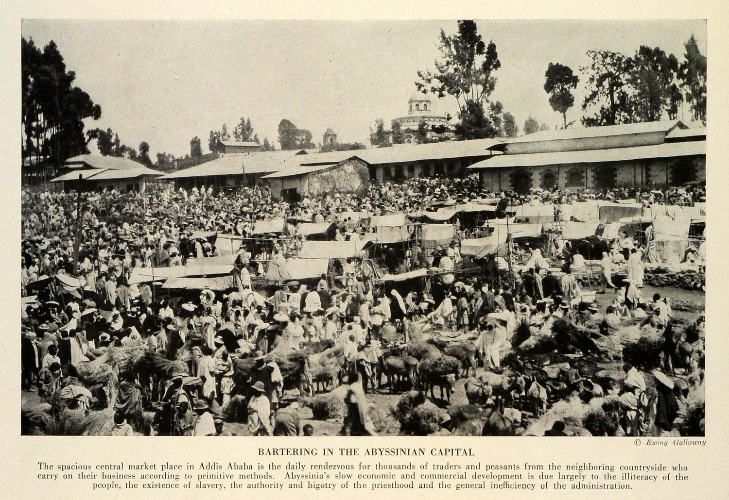 1931 Print Africa Peninsula Ethiopia Addis Ababa Capital City Central TRV2