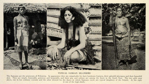 1931 Print Samoan Islands Samoa People Natives Tribe Nude Traditional TRV2