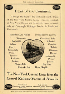 1906 Ad New York Central Lines Heart Intermediate Point - ORIGINAL TSM1