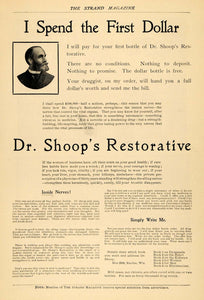 1904 Ad Dr Shoop Restorative Strengthen Nerves Medicine - ORIGINAL TSM1