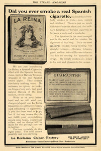 1906 Ad La Reclama Cuban La Reina Spanish Cigarette - ORIGINAL ADVERTISING TSM1