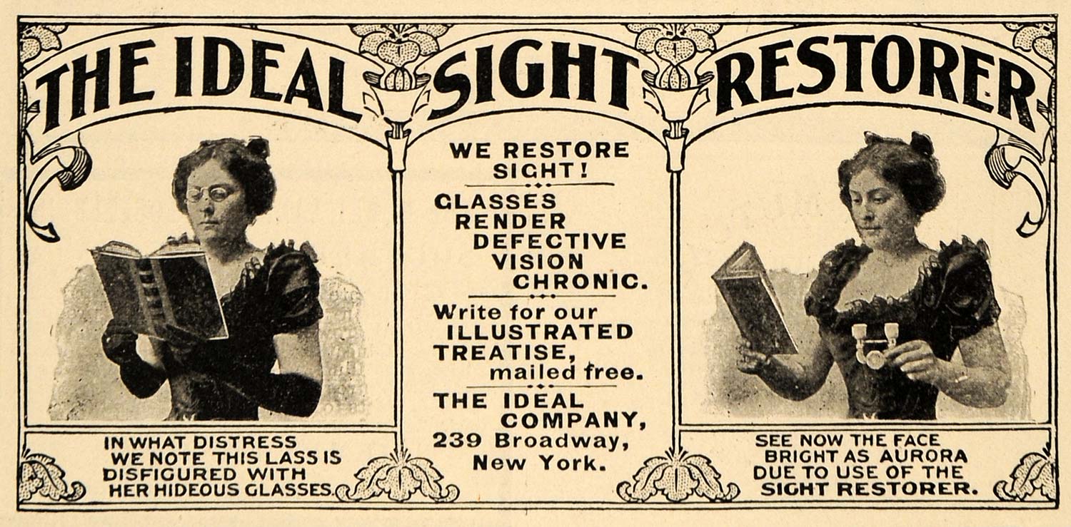 1900 Ad Sight Restorer Ideal Company Classes Vision - ORIGINAL ADVERTISING TSM1