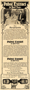 1907 Ad Dyspepsia Best Tonic Pabst Extract Milwaukee - ORIGINAL ADVERTISING TSM1