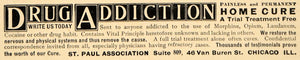 1906 Ad Drug Addiction Home Cure St Paul Association - ORIGINAL ADVERTISING TSM1