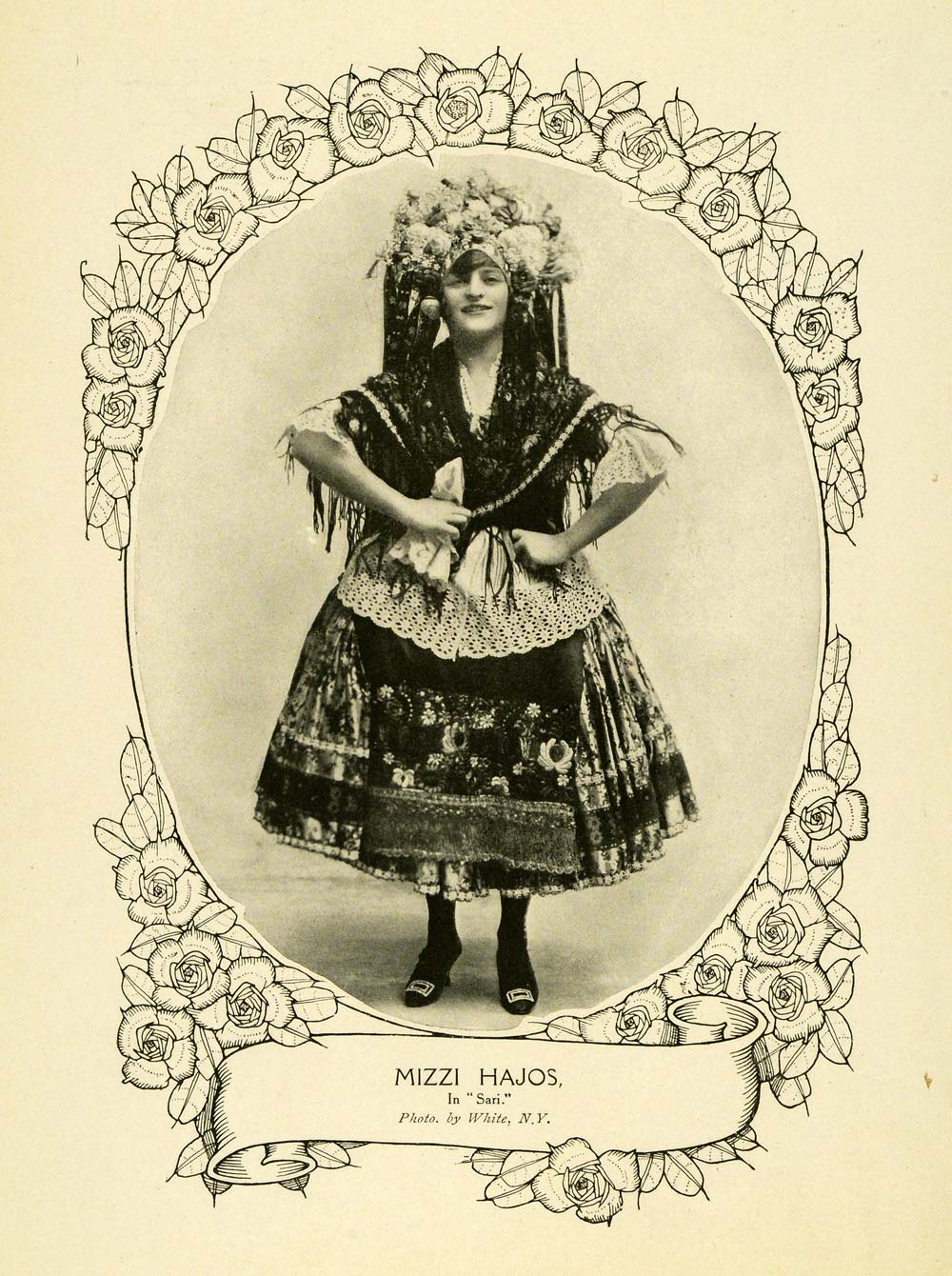 1914 Print Mizzi Hajos Actress Dancing Fashion Theater Opera Comedy Stage TSM1