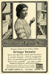 1904 Ad Woodbury Facial Soap Skin Care Complexion Beauty Cream Andrew TSM1