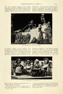 1914 Article Horse Chestnut Carving Comte Jean De Berenger Puppets TSM1