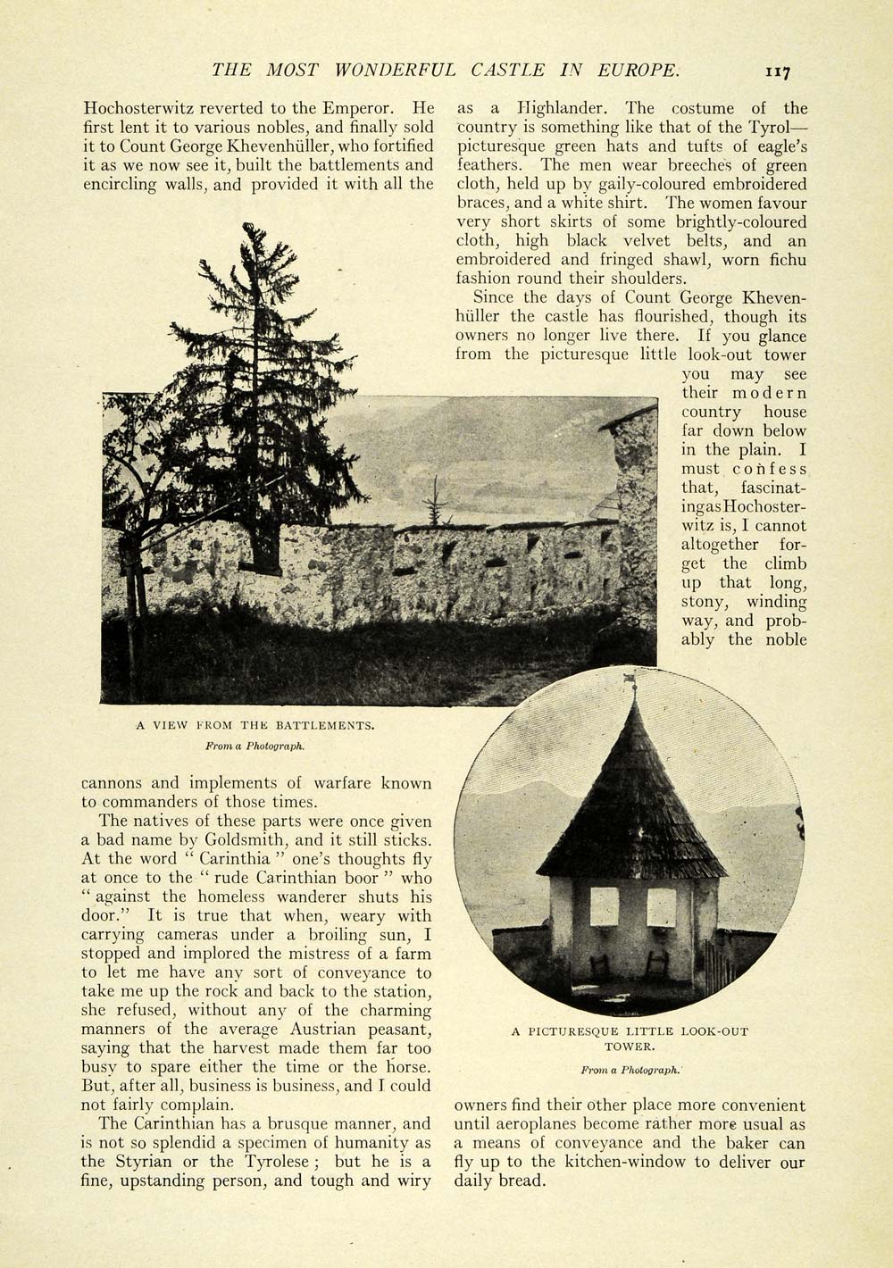 1912 Article Hochosterwitz Castle Carinthia Ancient Medieval Fort TSM1