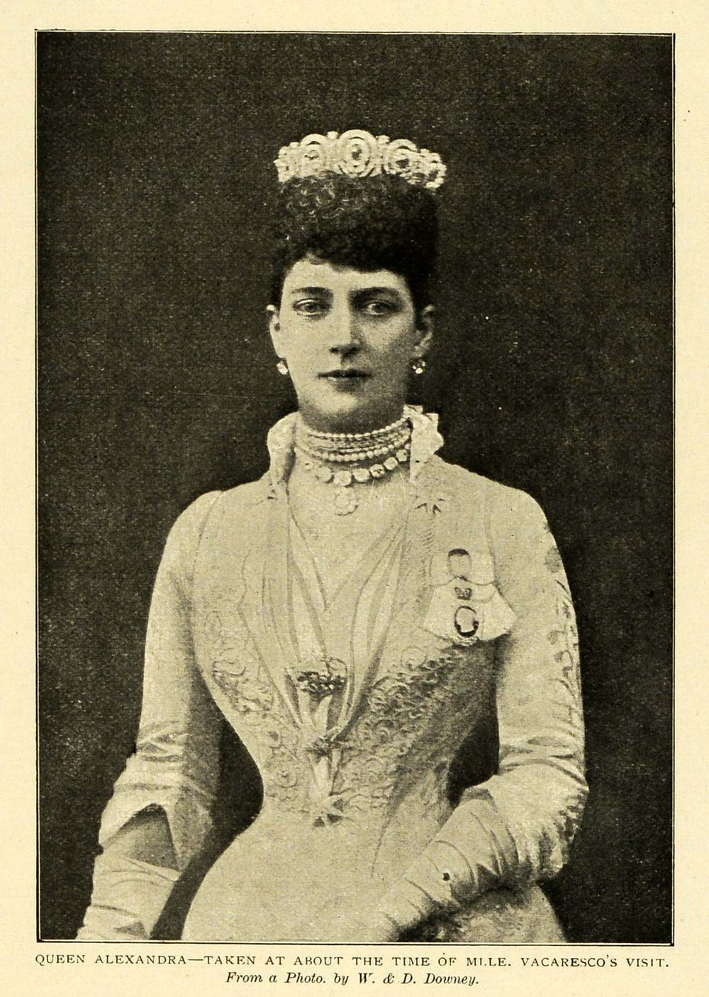 1903 Print Queen Alexandria Portrait Royalty Fashion Helene Vacaresco Visit TSM1