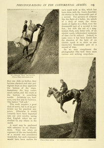 1900 Article Italian German Armies Calvary Vertical Trick Steep Horseback TSM1