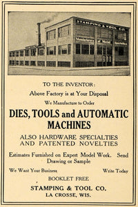 1908 Ad Dies Tool Automatic Machines Hardware Novelties - ORIGINAL TW1