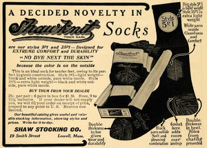 1908 Ad Feet Socks Shawkint Stockings Dye Toes Footwear - ORIGINAL TW1