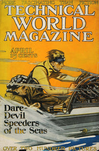 1915 Cover Technical World Sea Racing Daniel Groesbeck - ORIGINAL TW1