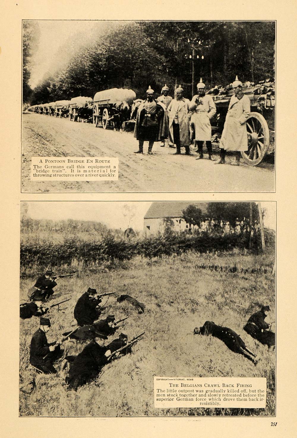 1915 Print World War I Armies Destruction Battlefields ORIGINAL HISTORIC TW2