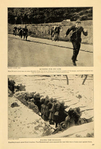 1915 Print French Russian Soldiers Warfare Battle WWI - ORIGINAL HISTORIC TW2