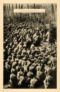 1915 Print Turkish Fort Injury Soldier Pray Service WWI ORIGINAL HISTORIC TW2