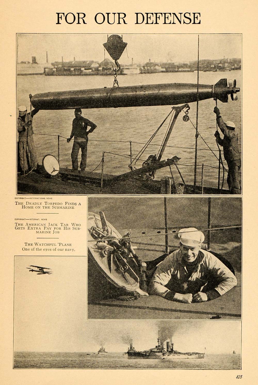 1915 Print American Navy Marine Defense Battleships WWI ORIGINAL HISTORIC TW2