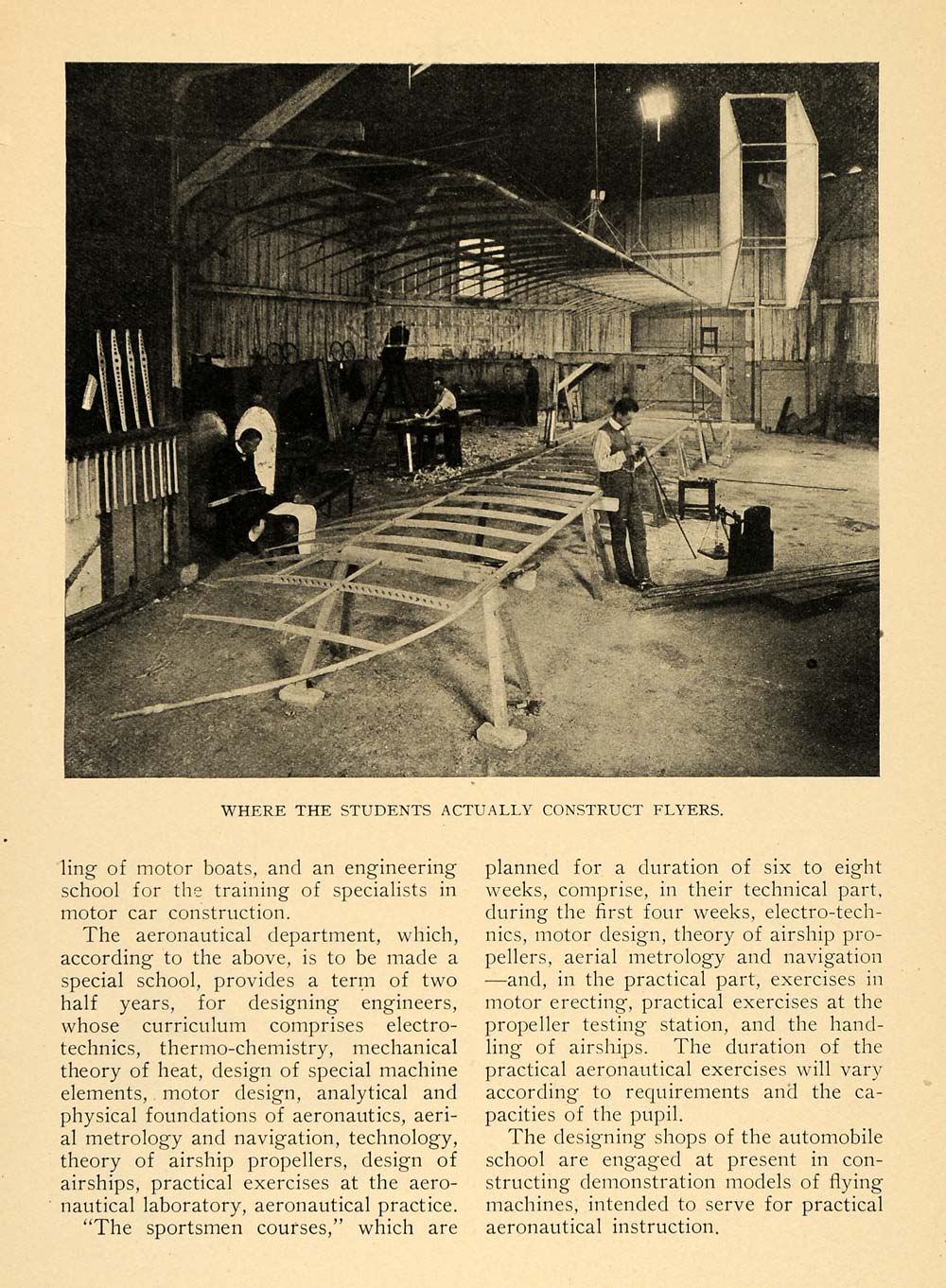 1910 Article German Aeronautical School Aviator Student - ORIGINAL TW2
