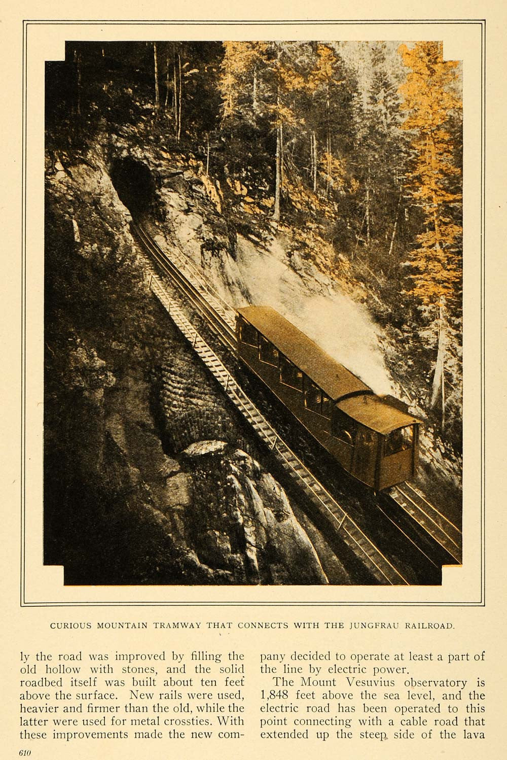1908 Article Train Trolleys Climb Mountains Technology - ORIGINAL TW2 - Period Paper
 - 10