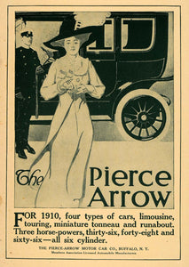 1909 Ad Pierce Arrow Antique Car Models Limousine HP - ORIGINAL ADVERTISING TW3