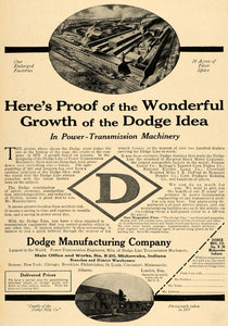 1910 Ad Dodge Factory Power Transmission Machinery IND - ORIGINAL TW3