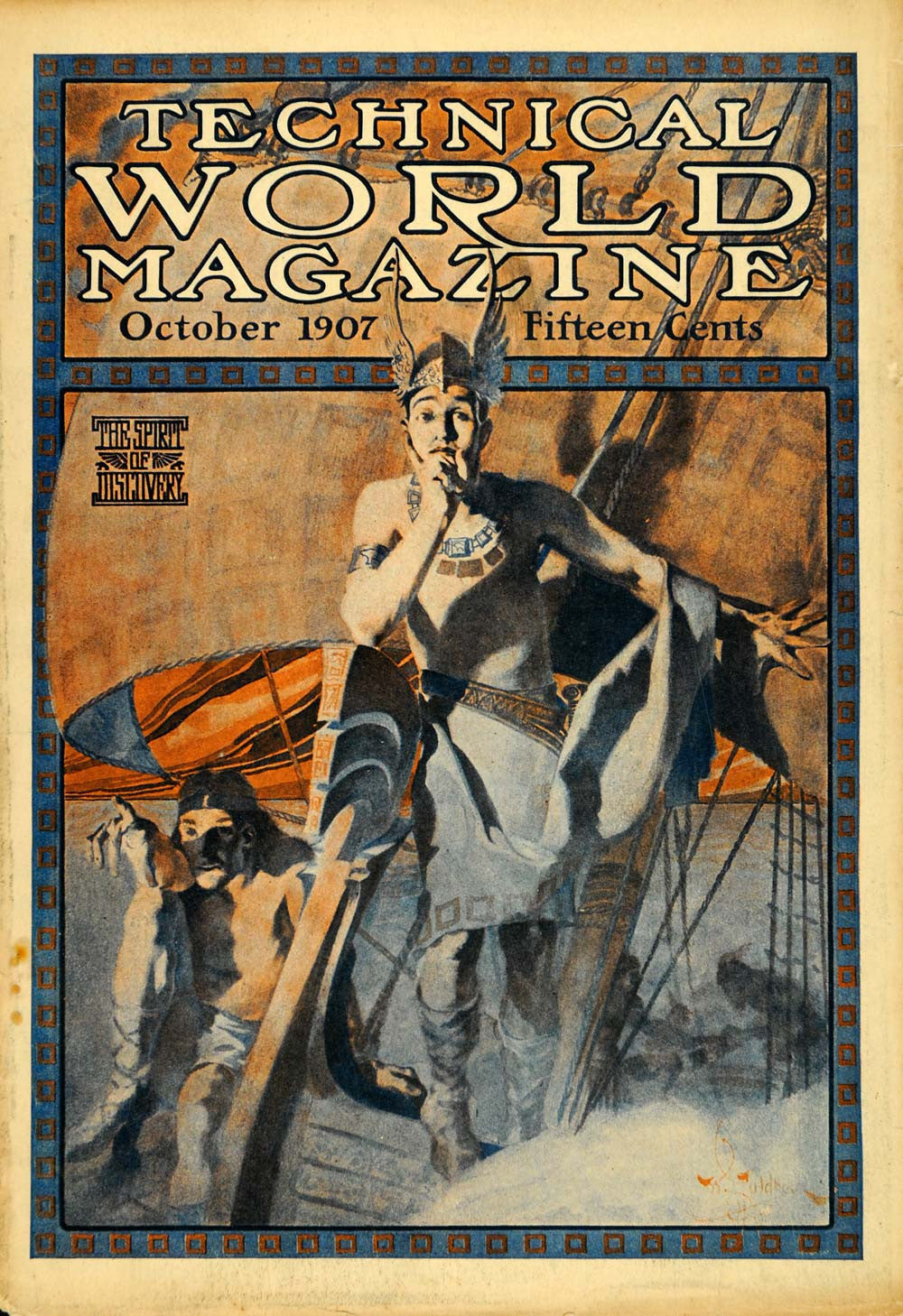 1907 Cover Greek God Hermes Discovery Myth Goldbeck Art - ORIGINAL TW3