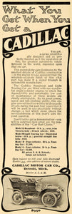 1907 Ad Cadillac Motor Car Detroit Vehicle Automobile - ORIGINAL ADVERTISING TW3