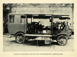 1913 Print French Portable Transporting Aeroplanes - ORIGINAL HISTORIC IMAGE TW3