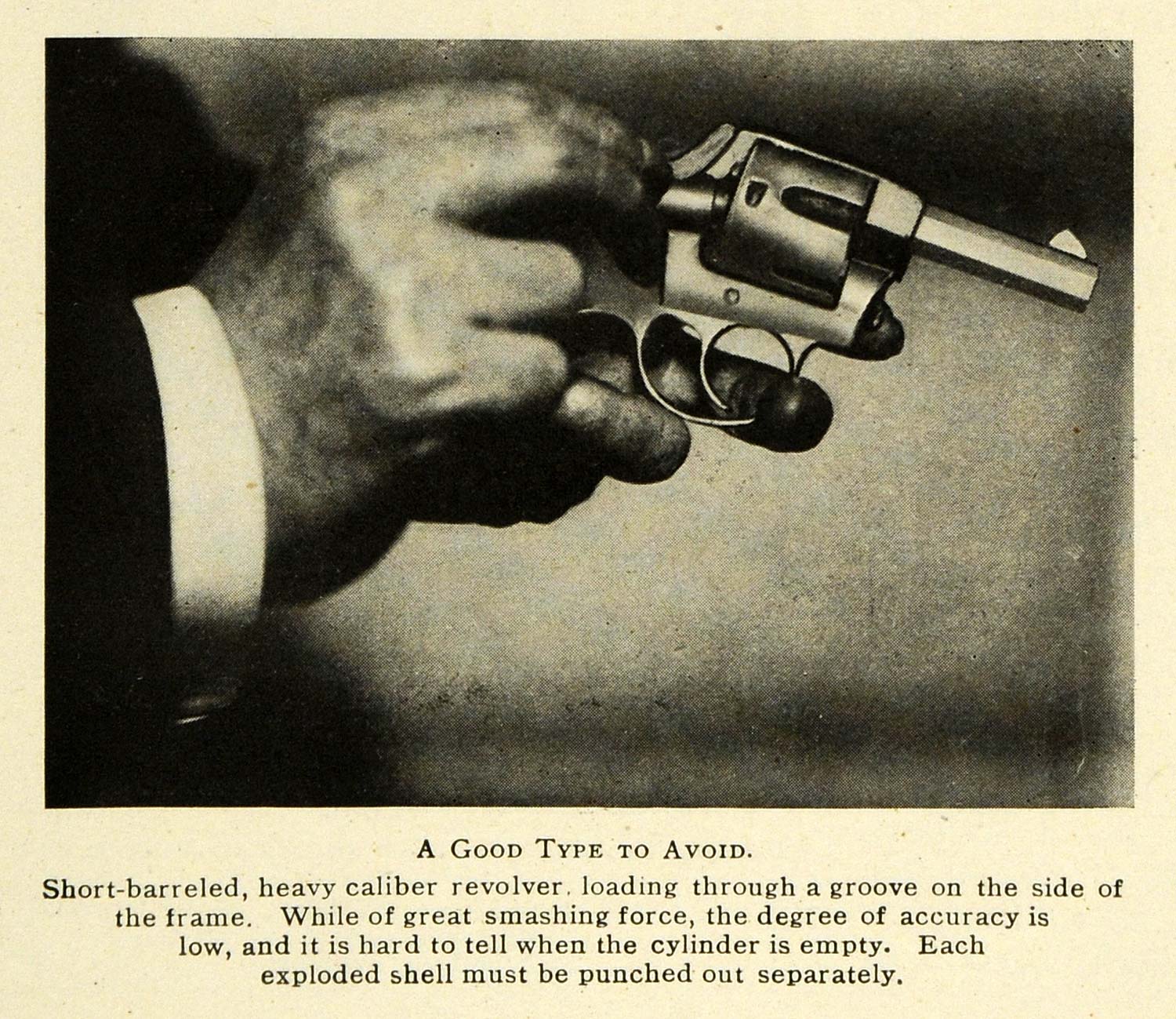 1907 Print Caliber Shell Gun Weapon Firearm Safety - ORIGINAL HISTORIC IMAGE TW3