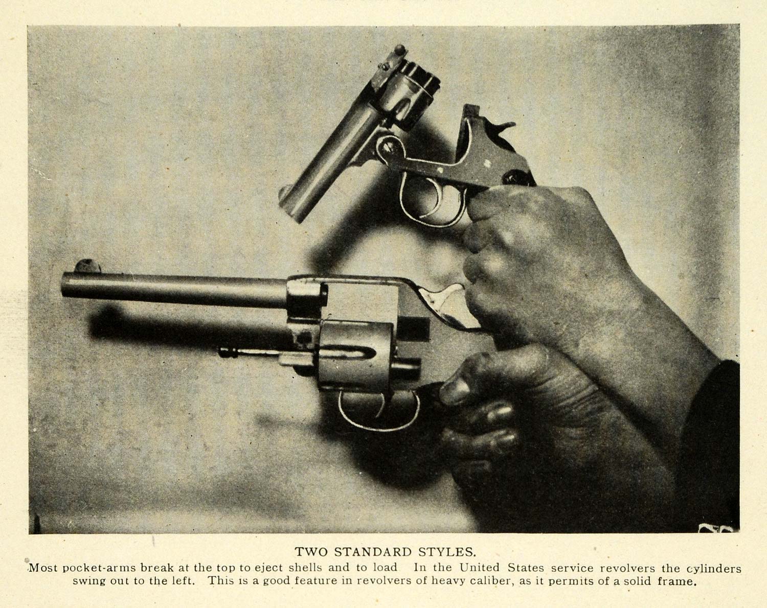 1907 Print Pocket Revolver Caliber Weapon Gun Firearm - ORIGINAL HISTORIC TW3