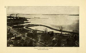 1906 Print Niagara River New York Goat Island Falls - ORIGINAL HISTORIC TW3