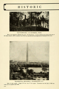 1907 Print Buttonwoods Haverhill Confederacy Monument - ORIGINAL HISTORIC TW3