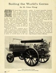 1907 Print Glen Fling Army Water Purifier Military Car ORIGINAL HISTORIC TW3