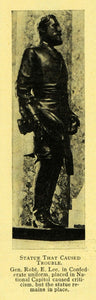 1910 Print General Robert E. Lee Statue Controversy D C ORIGINAL HISTORIC TW3
