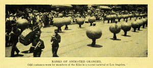 1910 Print Santa Ana Lodge Parade Elk Oranges L. A. - ORIGINAL HISTORIC TW3